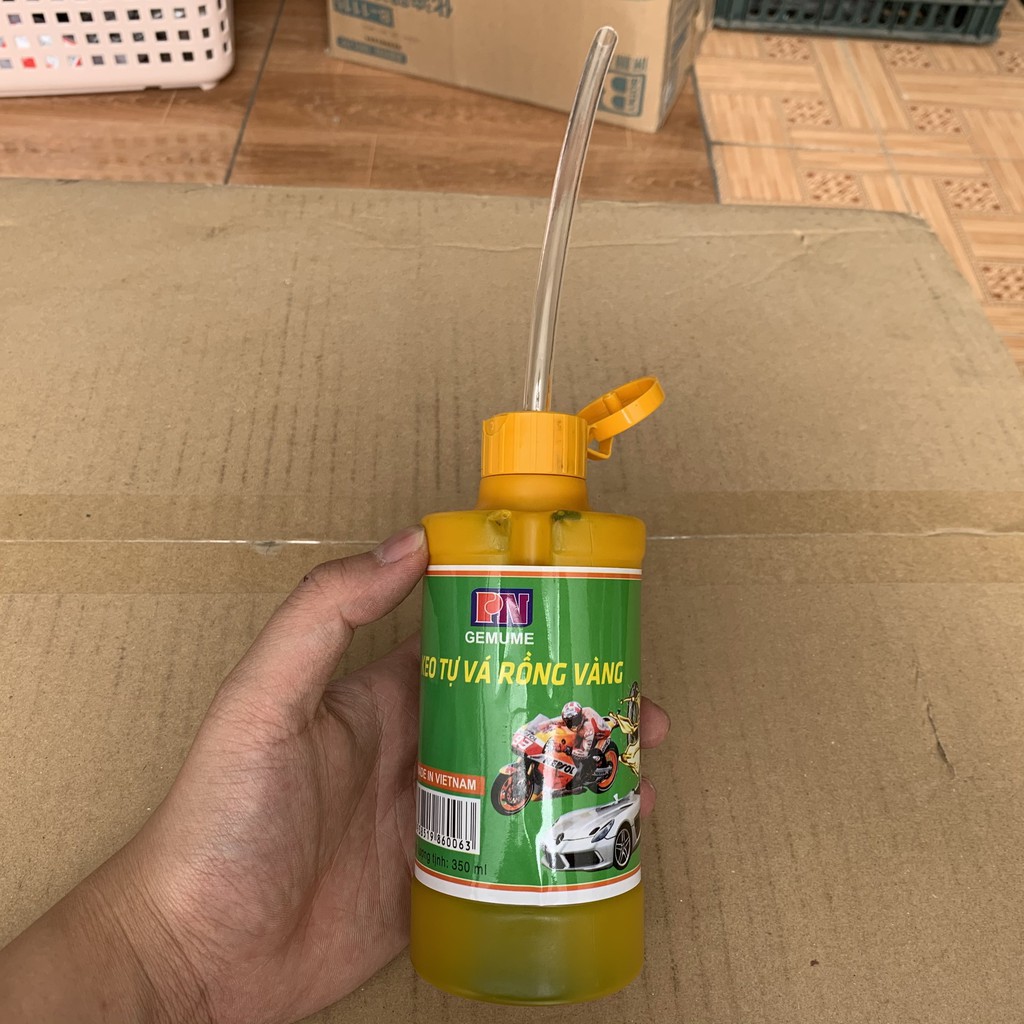 Keo tự vá RỒNG VÀNG dùng cho lốp có xăm và không xăm 350ml-500ml-700ml