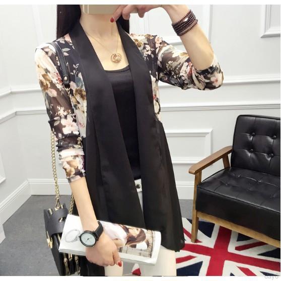 Áo choàng chiffon dáng dài cho nữ