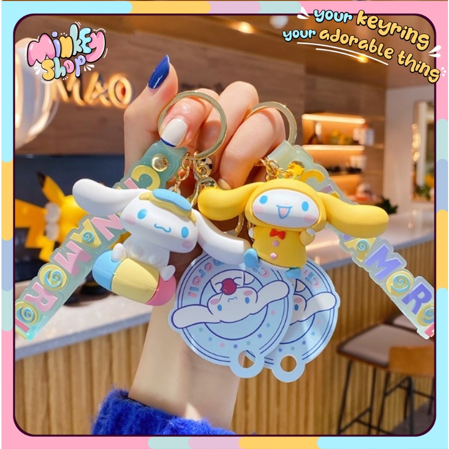 Móc Khóa Đẹp Hình Thỏ CIN Tai To Dễ Thương phụ kiện Túi Xách -Minkey