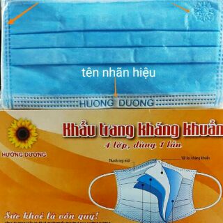 Khẩu trang Hướng Dương 4 lớp