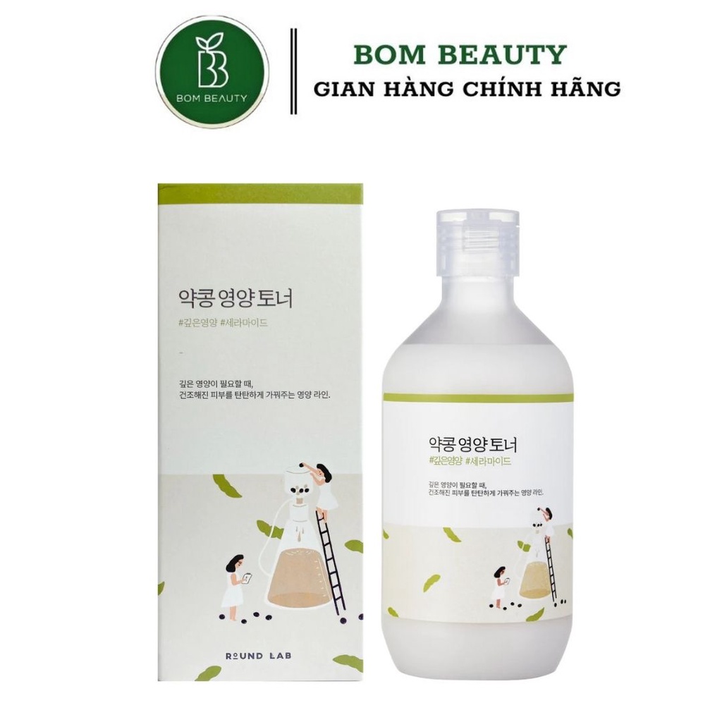 Nước hoa hồng RoundLab Soybean Nourishing Toner Làm Dịu Chiết Xuất Đậu Nành