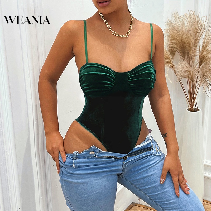 Jumpsuit Nhung Hai Dây Hở Lưng Gợi Cảm D0331 | BigBuy360 - bigbuy360.vn