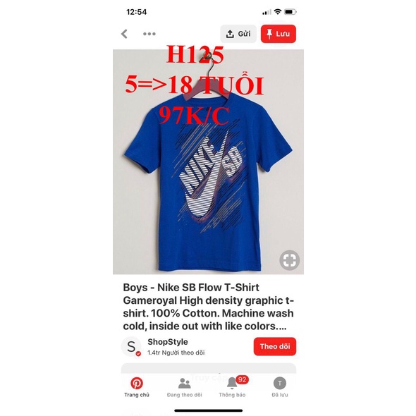 * Mã H125: Áo bé trai chất cotton 100%.