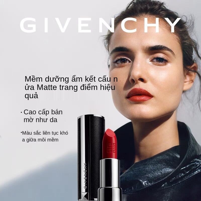 Son môi da cừu Givenchy Givenchy mini phiên bản 1.5g Son nhung đỏ giữ ẩm lâu trôi