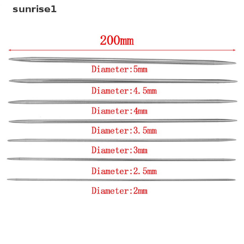 Sunrise1 Set 35 Kim Đan Len Thẳng Dài 20cm Bằng Thép Không Gỉ DIY