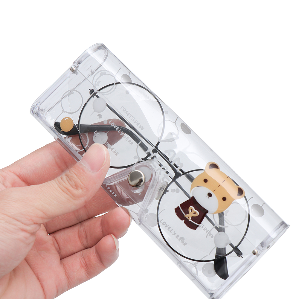 Hộp Đựng Mắt Kính Họa Tiết Hoạt Hình Dễ Thương Trong Suốt