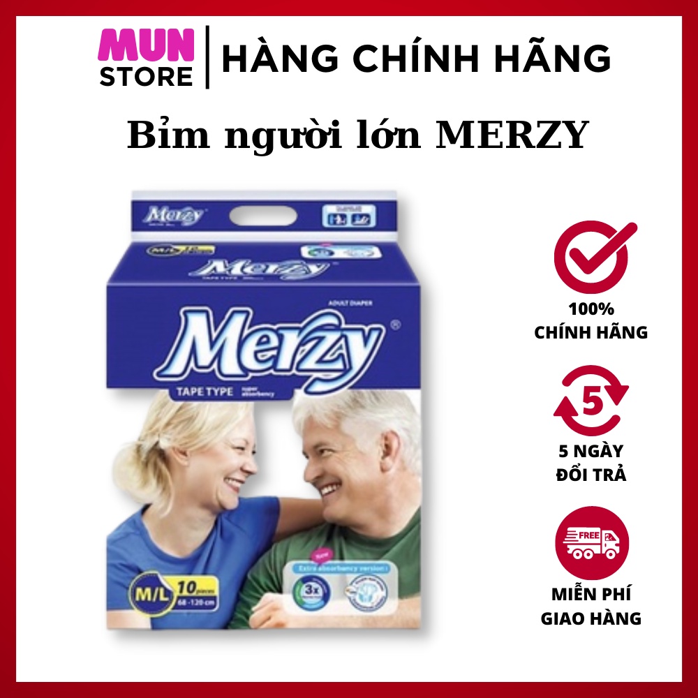 Tã/Bỉm Người Lớn Cho Mẹ Sau Sinh, Người Lớn Tuổi Merzy Tã Dán/ Miếng Lót Cao Cấp Chính Hãng.