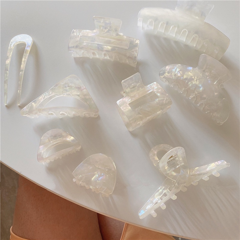 Kẹp Tóc Trong Suốt Đơn Giản Phong Cách Hàn Quốc