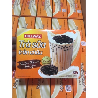 Trà sữa chân châu pha sẵn Hillway hộp 5 gói kèm gói chân châu