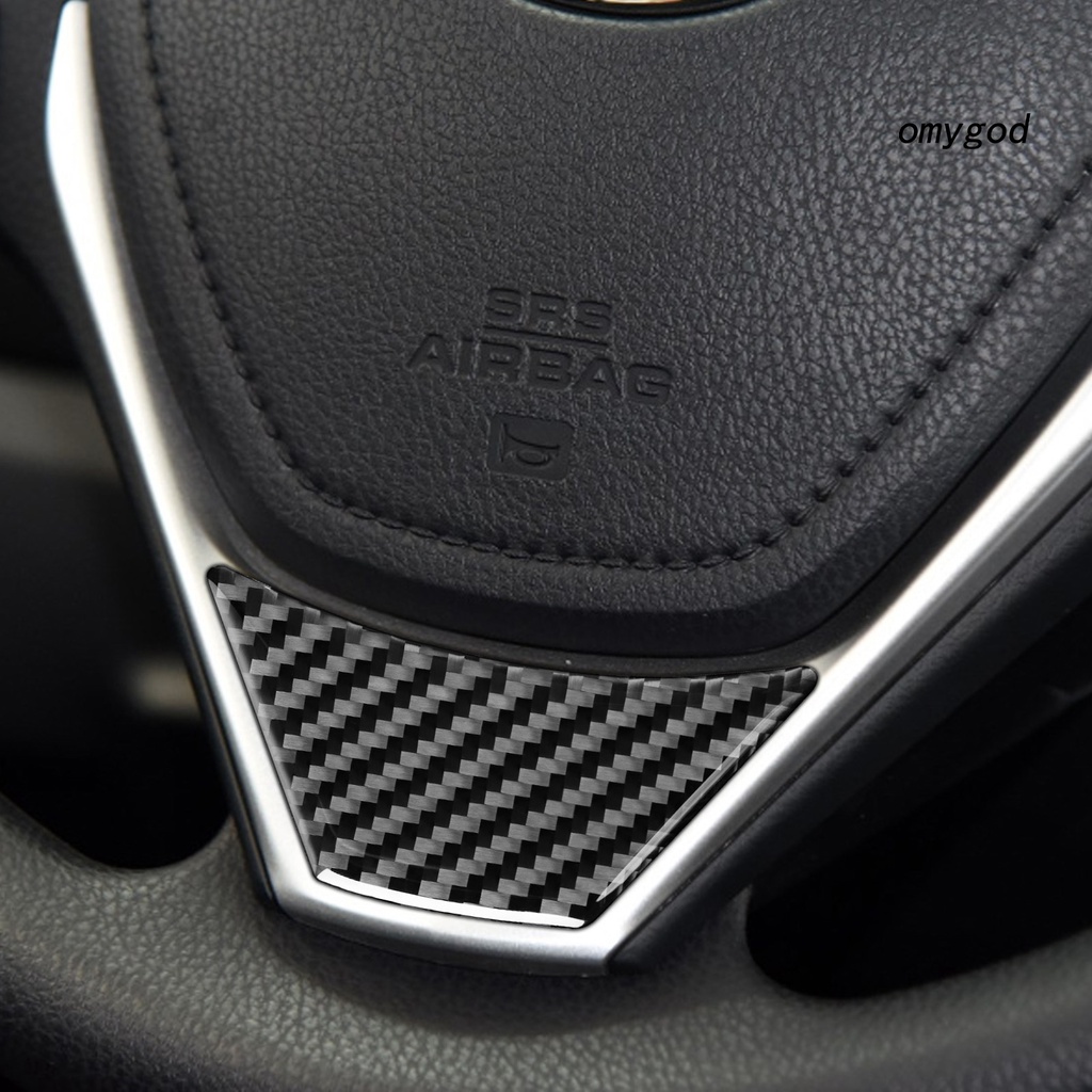 Miếng Dán Trang Trí Vô Lăng Bằng Sợi Carbon Thân Thiện Với Môi Trường Chống Trầy Xước Cho Toyota Corolla 2014-2018