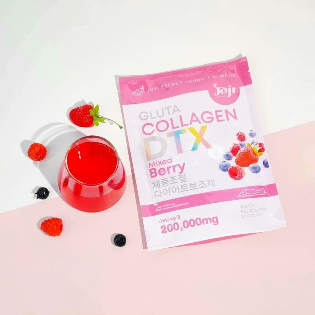 Detox giảm cân khử mỡ đẹp da trái cây GoJI Secret Young Gluta Collagen DTX Mixed Berry Thái Lan