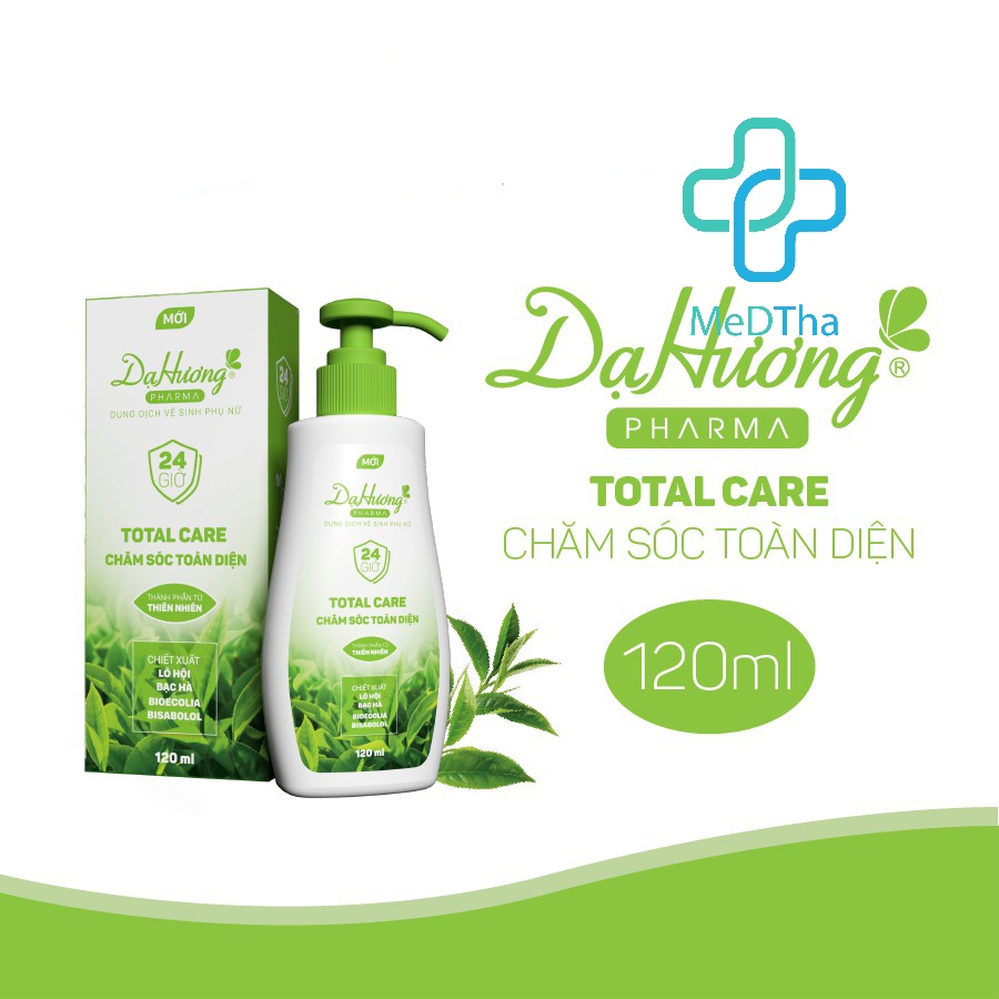 Dung dịch vệ sinh phụ nữ Dạ hương pharma 120ml - Sáng hồng tươi trẻ, tự tin hấp dẫn Dược phẩm Hoa Linh [Chính hãng]