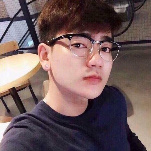 Kính Form tròn Nam Nữ nửa gọng Chất liệu nhựa hàn quốc kiểu dáng hot trend