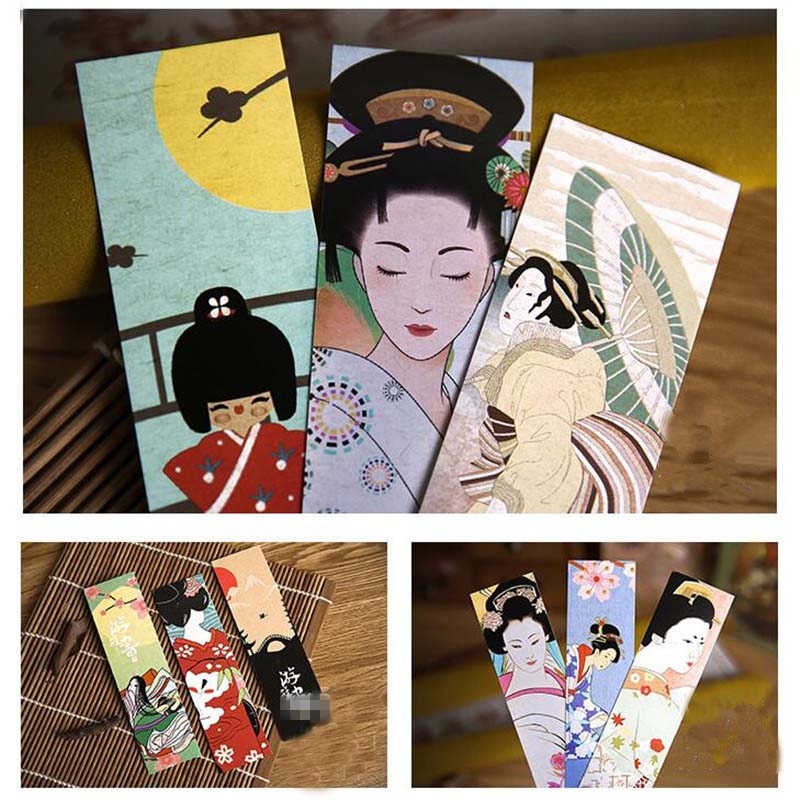 Set 30 thẻ bookmark đánh dấu trang sách phong cách vintage dễ thương