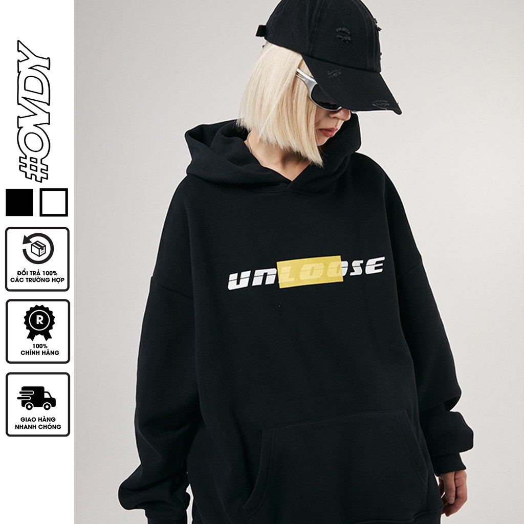 Áo Hoodie Nữ Form Rộng OVDY Chuẩn Cotton 100% 360gsm Mẫu UN LOOSE | BigBuy360 - bigbuy360.vn