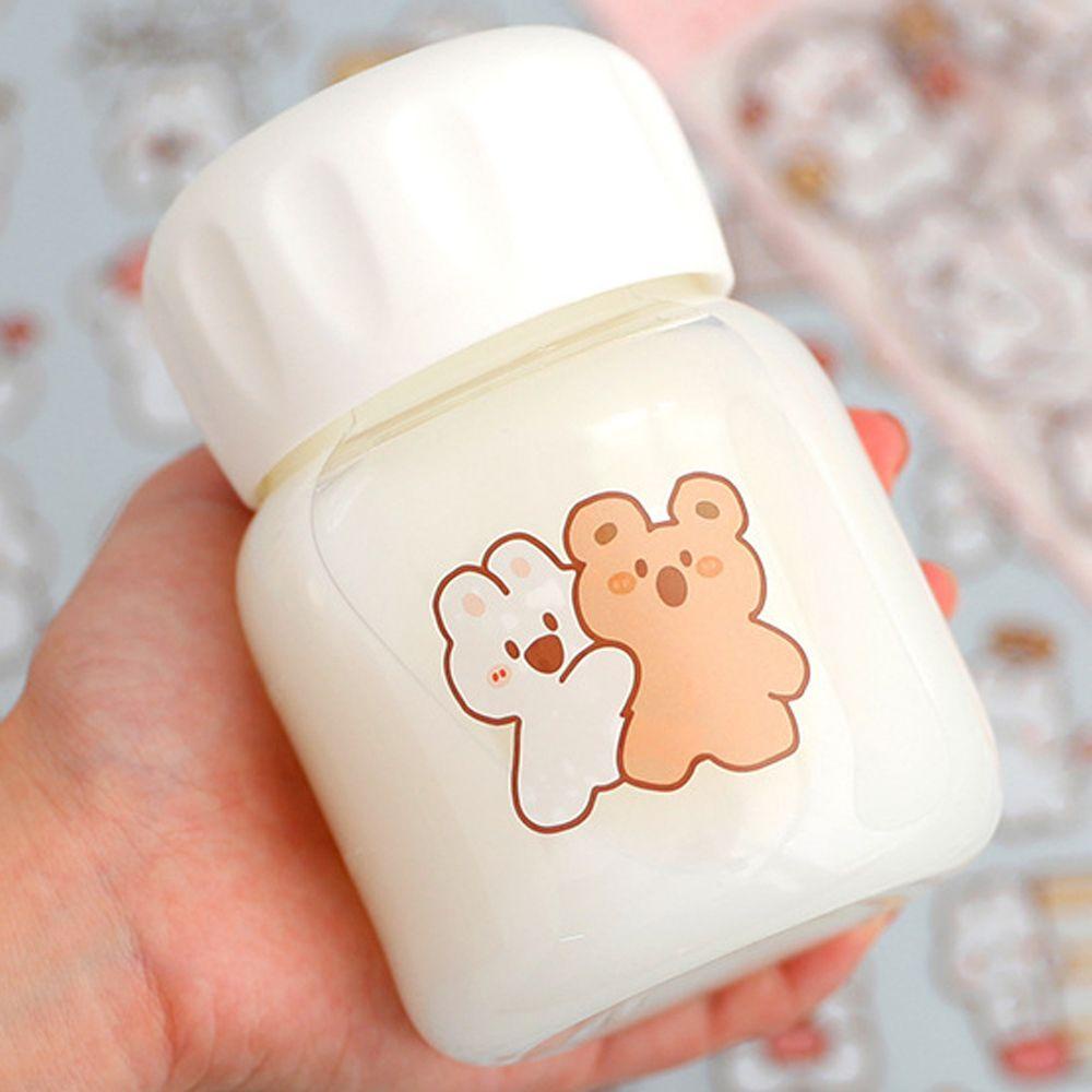 AUGUSTINA Miếng Dán Hình Gấu Hoạt Hình Phong Cách Hàn Quốc Trang Trí Sổ Tay DIY