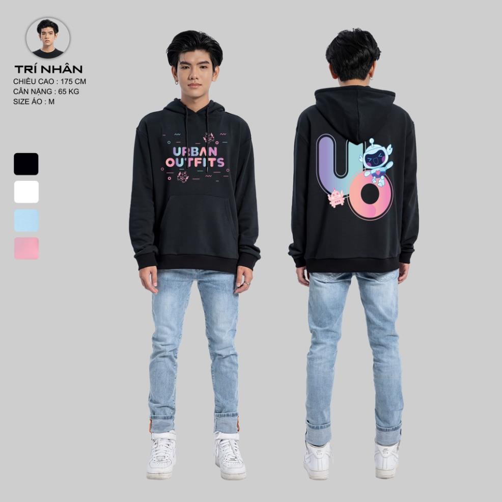 Áo Hoodie Nữ Nam Form Rộng URBAN OUTFITS In Bots UO HOO03 Thun Cotton Nỉ -N98