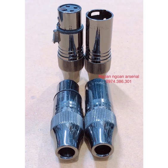 jack rắc canon XLR balance LITON cốt to 8mm