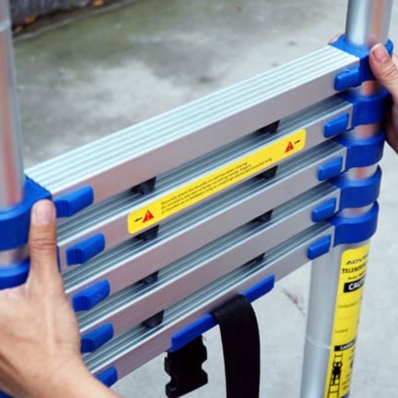 Thang nhôm rút đơn nhập khẩu Advindeq ADT210B rút gọn cao tối đa 3.2m - loại 11 bậc - bảo hành toàn quốc