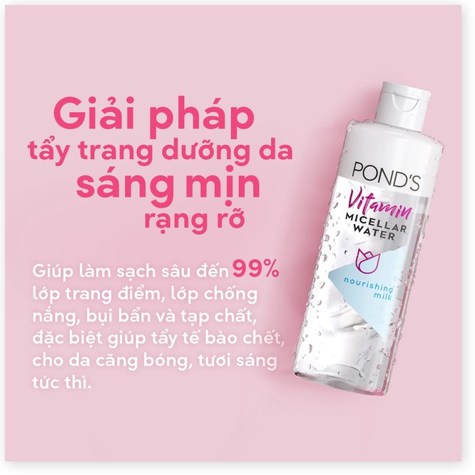 [Mã chiết khấu giảm giá sỉ mỹ phẩm chính hãng] Nước tẩy trang Vitamin Pond's Micellar Water 400ml