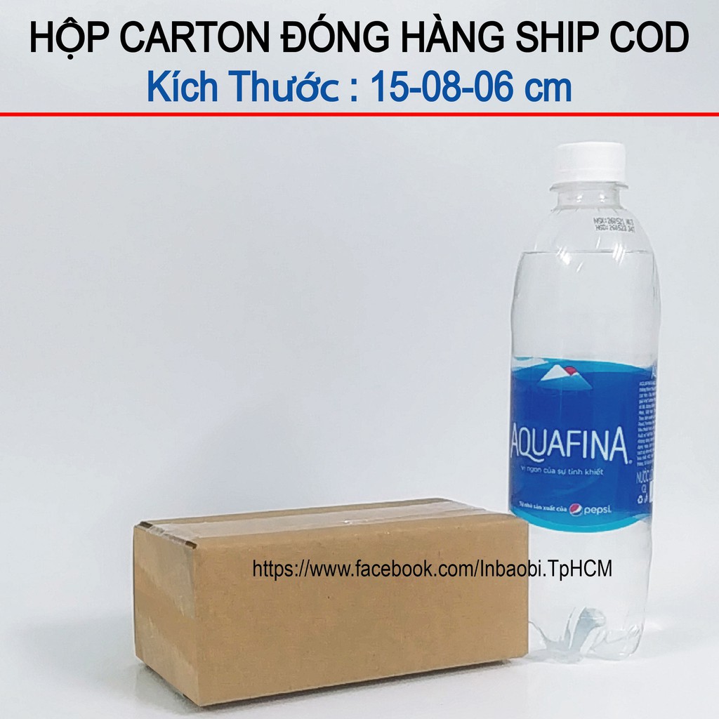 100 Hộp 15x8x6 cm, Hộp Carton 3 lớp đóng hàng chuẩn Ship COD (Green &amp; Blue Box, Thùng giấy - Hộp giấy giá rẻ)