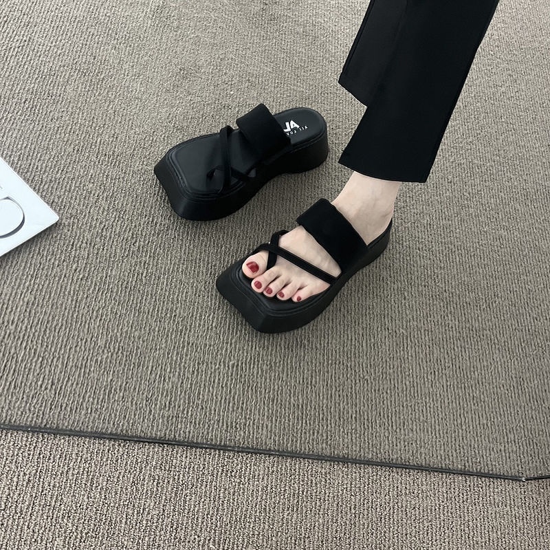 Dép Sandal Đế Dày 2 Tầng Phong Cách Hàn Quốc Thời Trang Mùa Hè