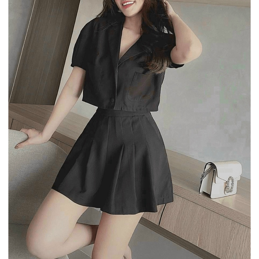 [FREE SHIP] SÉT VEST CHÂN VÁY NGẮN TRẺ TRUNG NĂNG ĐỘNG SIÊU HOT