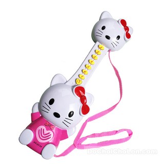Đồ Chơi Đàn Guitar Mèo Kitty Dùng Pin Có Nhạc Tiếng Việt