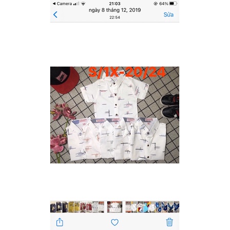 Áo sơ mi tay ngắn cho bé trai