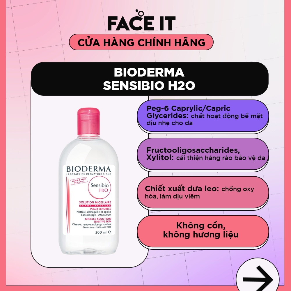 Nước Tẩy Trang Bioderma Dành Cho Da Nhạy Cảm 500ml | BigBuy360 - bigbuy360.vn