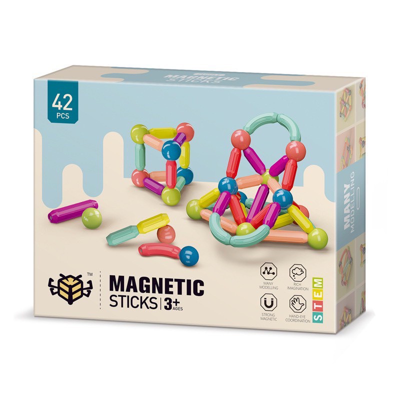 Đồ chơi nam châm từ tính lắp ráp đa dạng chủ đề, nhiều màu sắc, hình khối sáng tạo cho bé từ 2 3 4 5 tuổi