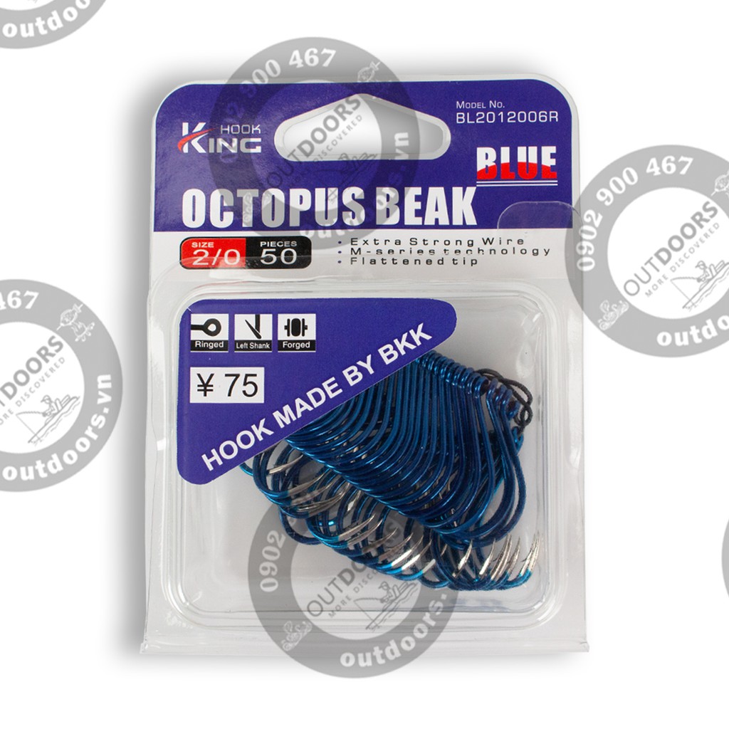 Lưỡi Kinghook octopus beak blue (Hộp 50 cái)