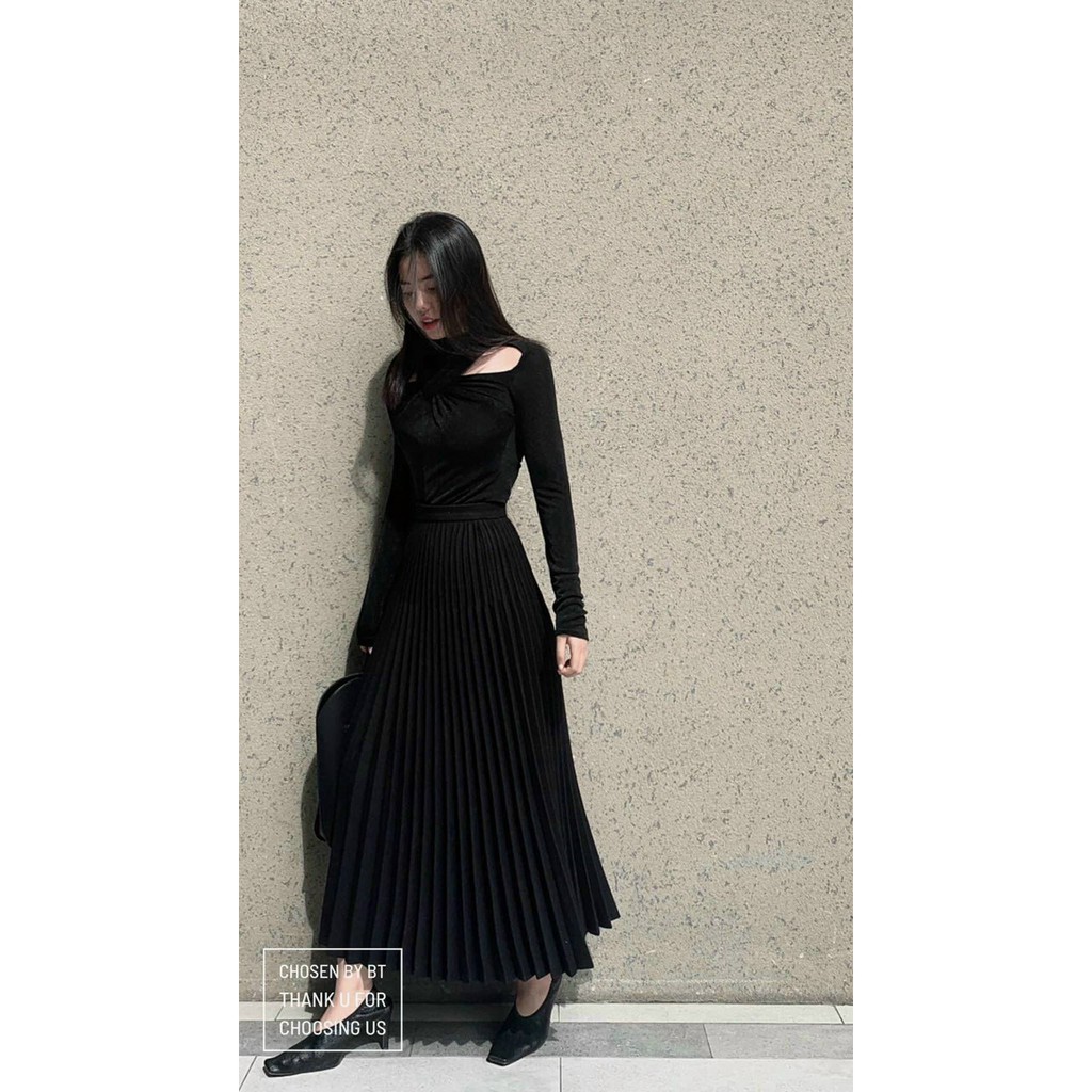 [MẪU MỚI] Áo Thun Tay Dài Xoắn Ngực Thun Borip Thích Hợp Mặc Đi Tiệc Đi Làm Đi Chơi