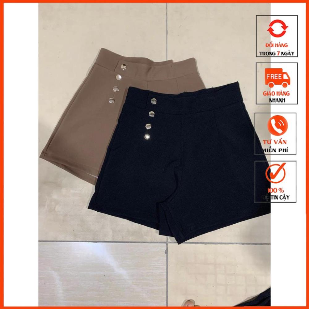 Quần Short Nữ- Quần Sooc Nữ Cạp Cao 4 Khuy mã 901
