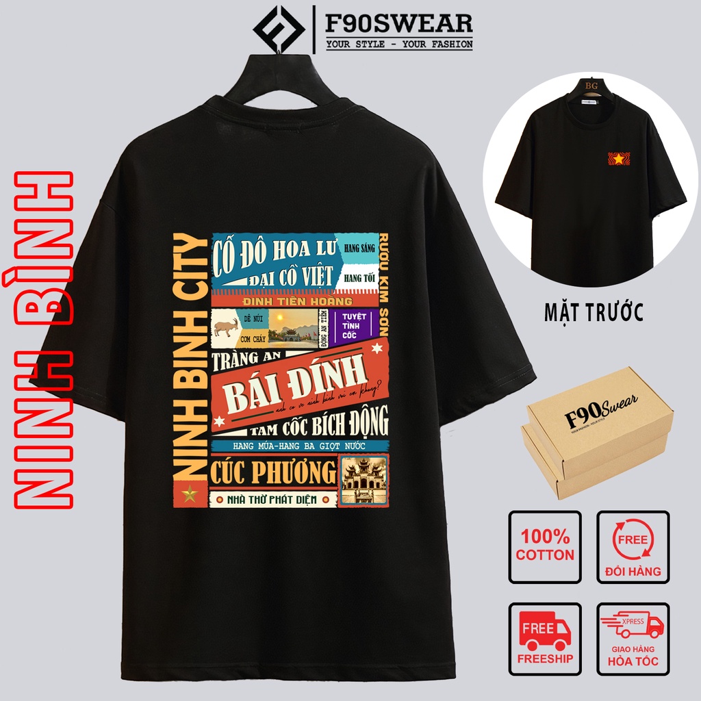 Áo thun tay lỡ nam nữ, áo phông unisex form rộng chất COTTON mát mịn thấm hút mồ hôi in theo tỉnh Việt Nam | BigBuy360 - bigbuy360.vn