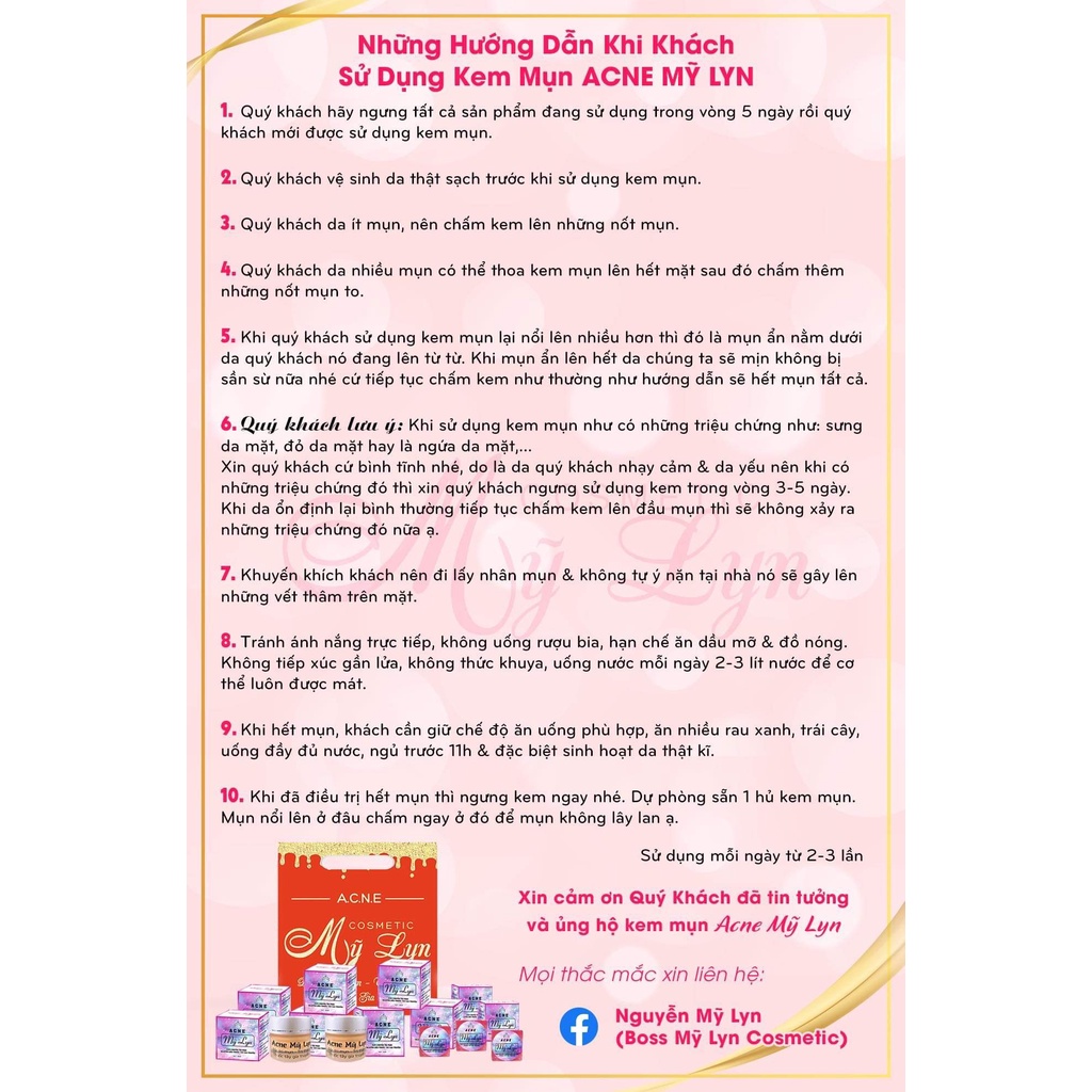 ACNE CHẤM MỤN MỸ LYN CHÍNH HÃNG 10 TẶNG 1 KÈM TÚI PHIẾU