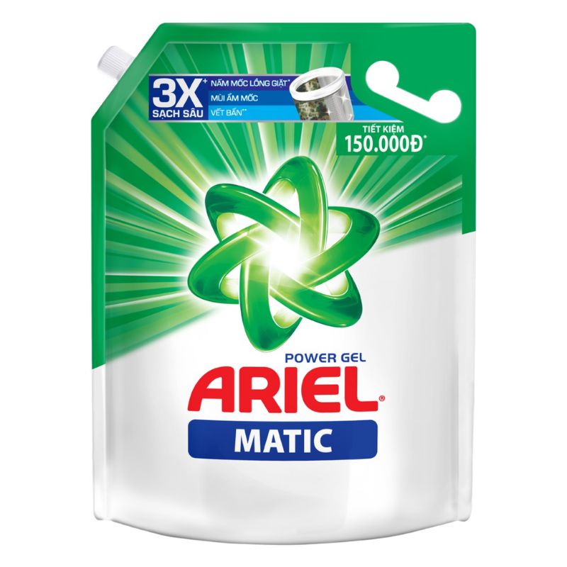 Nước giặt ARIEL Đậm Đặc sạch nhanh dạng túi 4.1kg