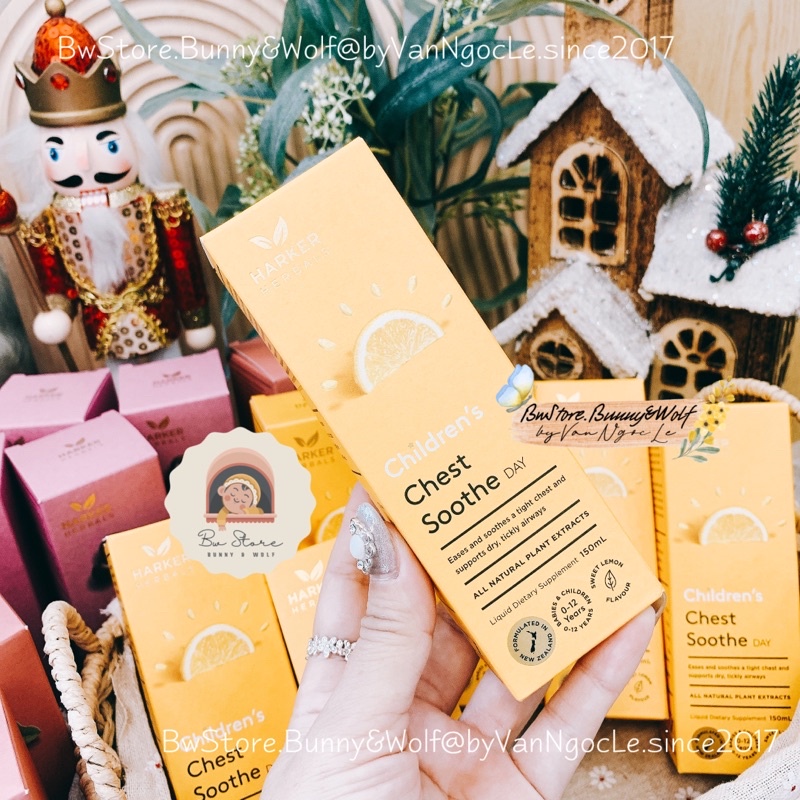 Siro Ho Ngày Harker Herbals Children's Chest Soothe Day 150ml [ Hàng Air - Bw Store ]
