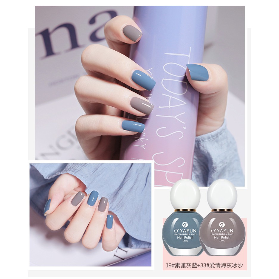 [Tuyển sỉ  06 Lọ ] Sơn móng tay O'YAFUN Nail Polish 40 màu mới nhất - 12ml mầu 21 - mầu 40