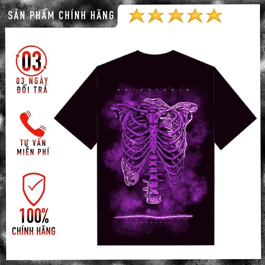Áo Thun ERIC xương tím dáng rộng dành cho nam và nữ
