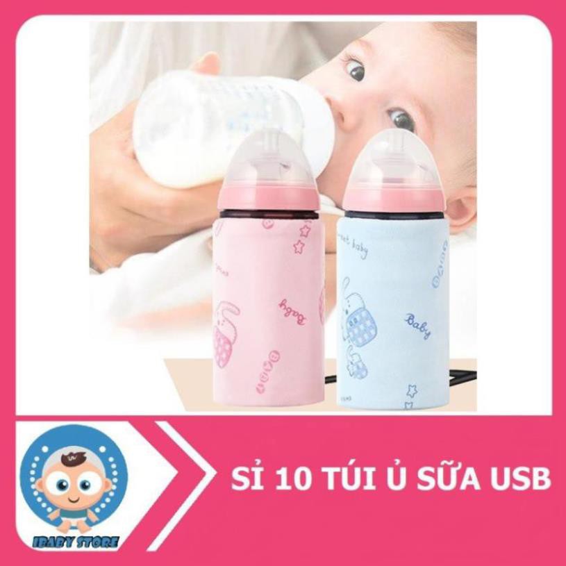 Sỉ 10 túi ủ giữ nhiệt bình sữa dùng nguồn USB