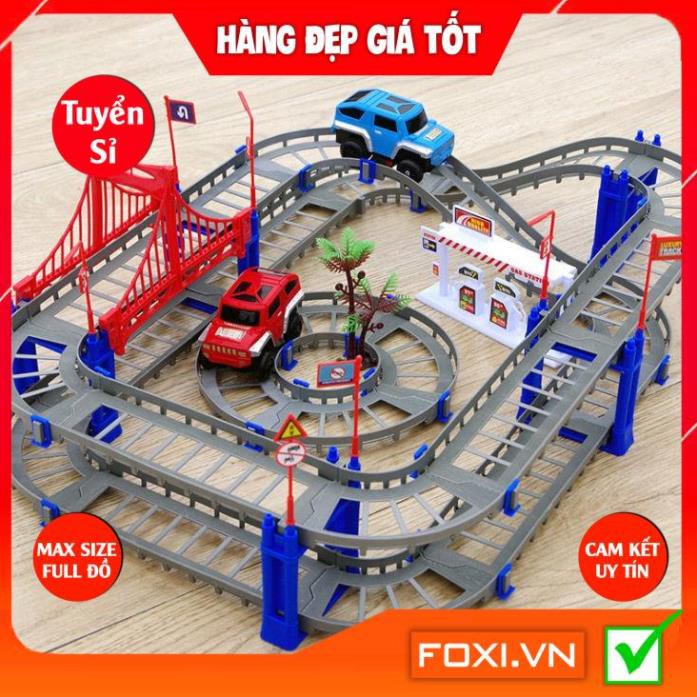 Mô hình lắp ráp đường ray xe lửa Foxi-Xếp hình tàu hỏa-tàu lượn siêu tốc-đa dạng và sáng tạo