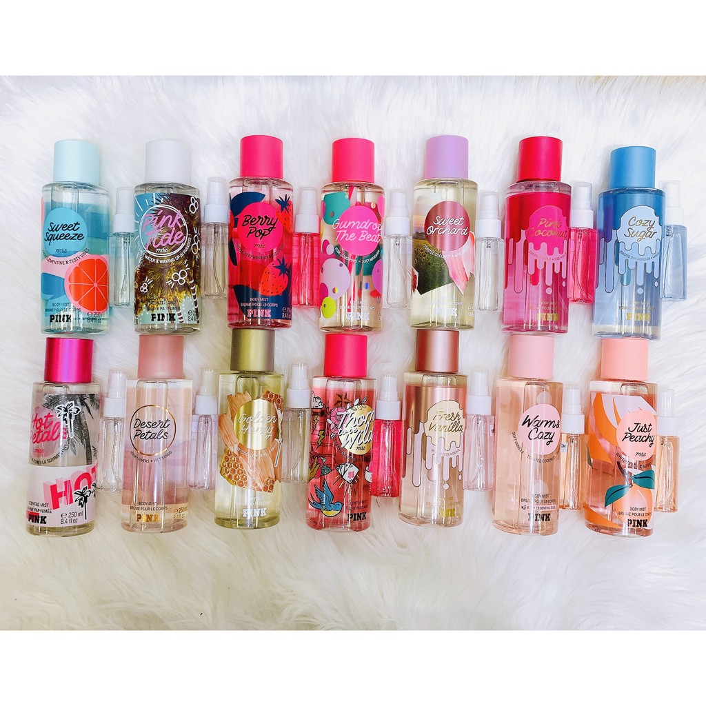 [ 10ml ]  Pink Warm & Cozy Nước hoa Xịt thơm toàn thân Victoria's Secret Victoria Secret Body Mist