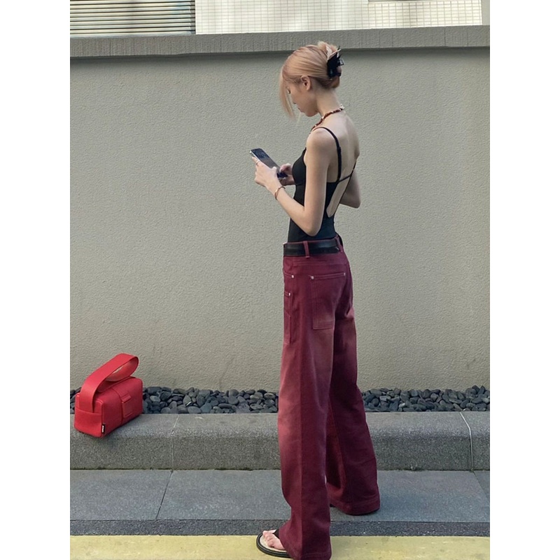 Quần Jeans Dài Ống Đứng Thời Trang Dành Cho Nữ 22S