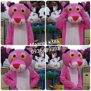 Quần áo hoá trang Mascot Báo hồng - sinh nhật, sự kiện