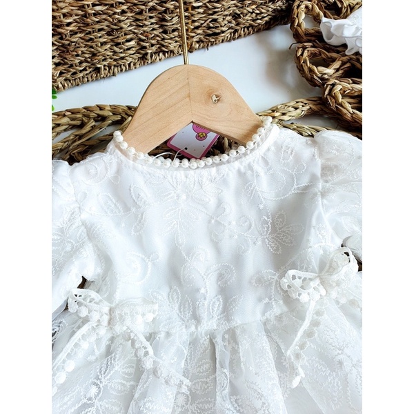 Bodysuit Váy Ren, Bodysuit Cherry Đỏ Xinh Xắn Cho Bé