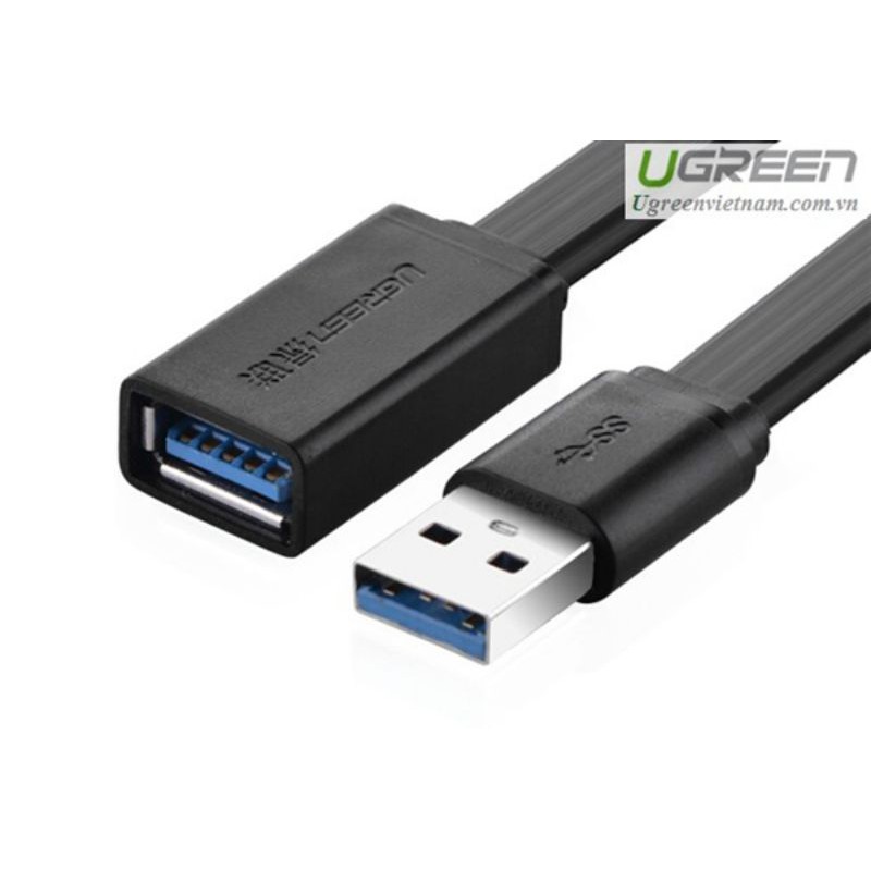 Cáp nối dài USB 3.0 dây dẹt dài 0.5M âm dương Ugreen Ugreen 30128 cao cấp - Hàng Chính Hãng