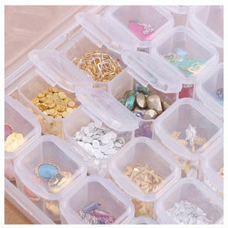 [Hàng mới về] Hộp đựng phụ kiện làm móng tay nghệ thuật bằng nhựa trong suốt 28 ngăn