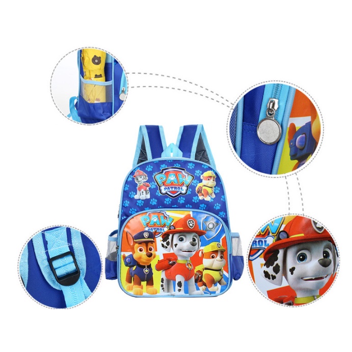 Balo cho bé trai đi học mẫu giáo mầm non hình Spider Man siêu nhân nhện, Paw Patrol chó cứu hộ