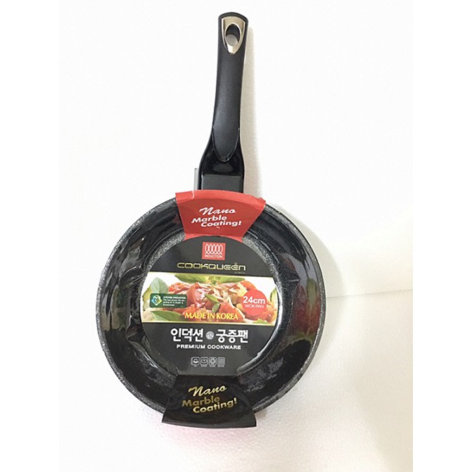 Chảo Vân Đá Chống Dính Cookqueen Hàn Quốc Dùng Bếp Từ